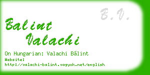 balint valachi business card